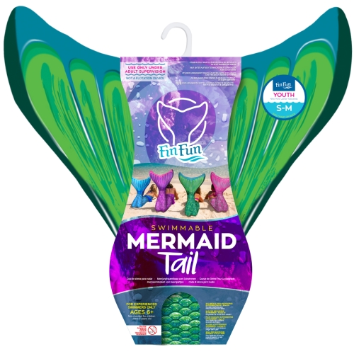FinFun mermaid tail green size S-M (6-8 Years)
